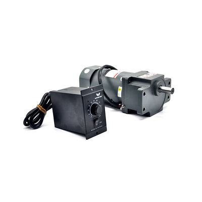 Micro motor da engrenagem da fase monofásica da C.A. 60W do motor com a caixa de engrenagens do ângulo do &amp;Right do controlador da velocidade