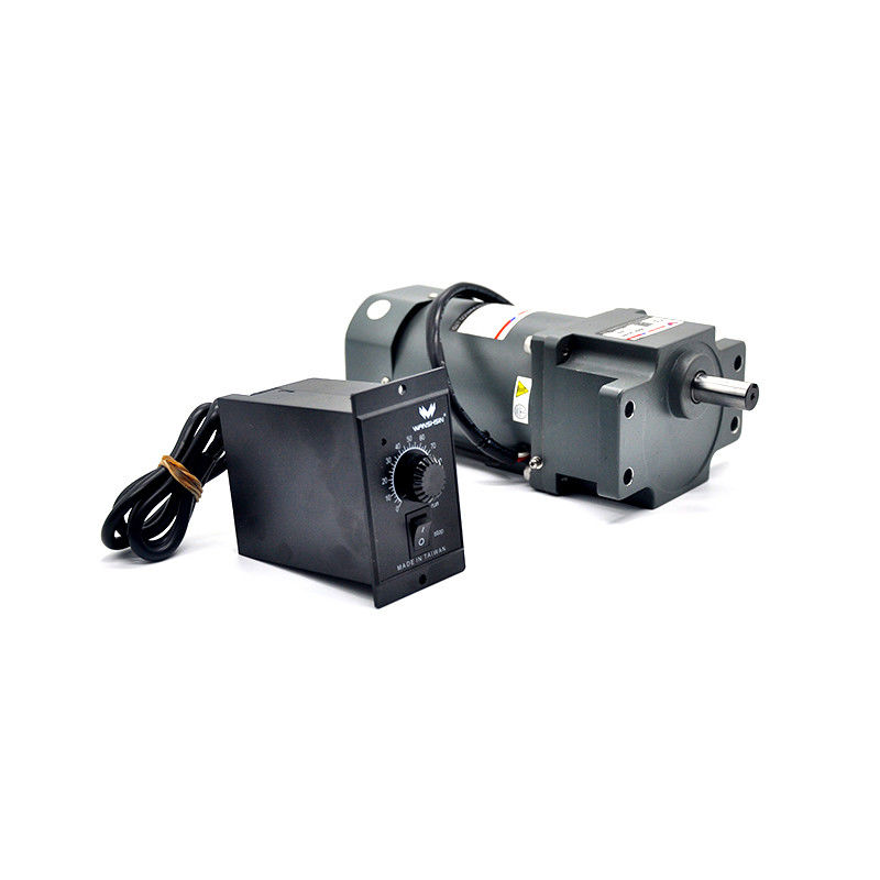 Micro motor da engrenagem da fase monofásica da C.A. 60W do motor com a caixa de engrenagens do ângulo do &amp;Right do controlador da velocidade